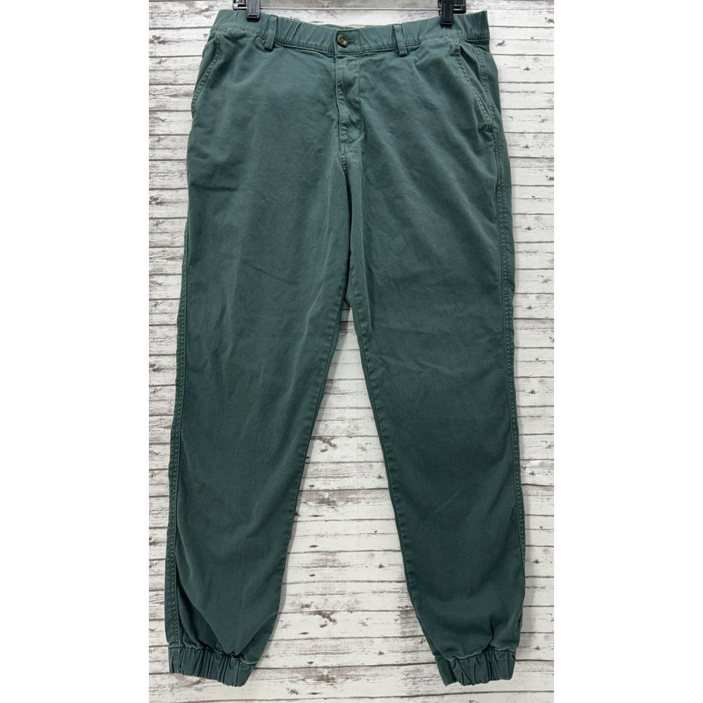 Bear Bottom Jogger Pants  Mens Size Large Regular Stretch Waist Green 29" Inseam